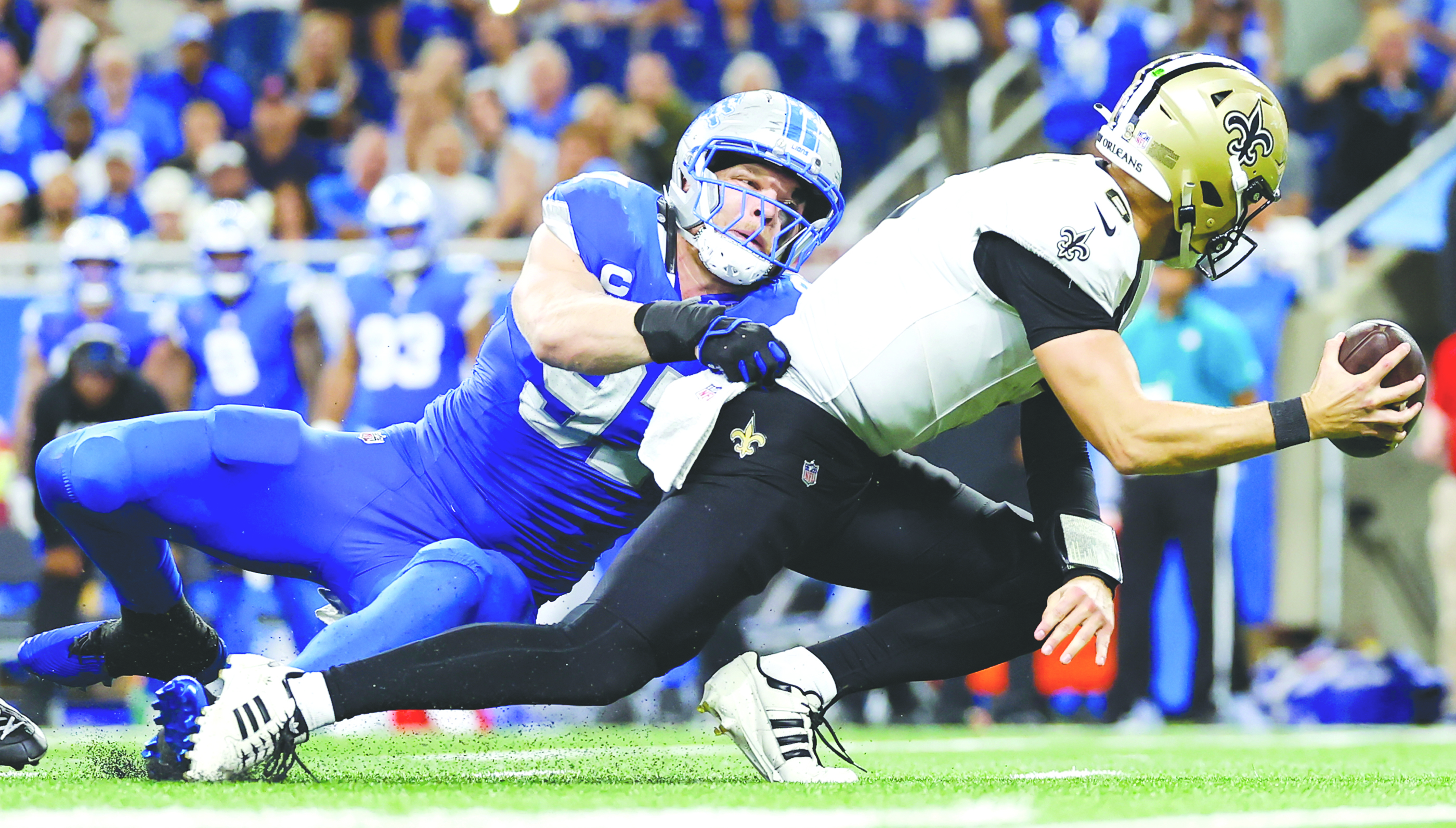 Lions escape with 31-30 OT win after Saints' failed 2-pointer